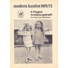 3 Pagen Anleitungsheft 1971/1972