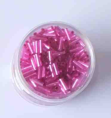 Glasstifte mit Silbereinzug 7/2mm 16 Gramm rosa - Rayher