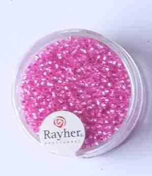 Rocailles 2 mm 17 gramm mit Silbereinzug  - Rayher