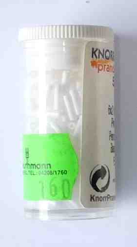 Stiftperlen Knorr Prandell 6 x2 mm 15 Gramm weiss Glas