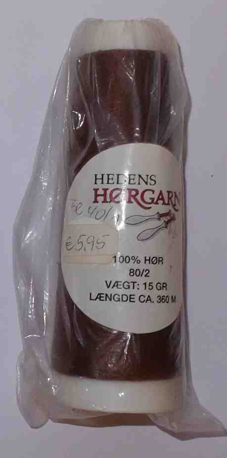 Hedens Leinengarn 80/2  Col 40 brown 15 Gramm