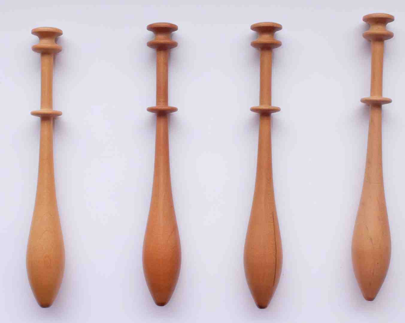 Klppel mit doppeltem Kopf ca 12,5 cm lang - Birnbaumholz