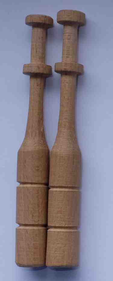 Paar Klppel ca 10,1 cm helles Holz