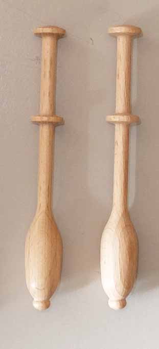 Paar Brgger Klppel ca 10 cm helles Holz