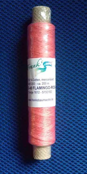 Franks Baumwoll - Garn 20/3 Flamingo-Rosa 49
