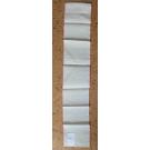 Leinenband wollwei mit roten Rndern ca. 100 cm lang 17,3 cm br