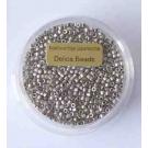 Delica Perlen 2 mm 4 Gramm metallic platin matt