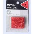 MIYUKI 2 mm 7 Gramm transparent rot