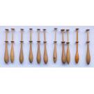 Set 11 dnische Klppel ca 10 cm lang helles Holz