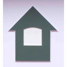Haus grn Deko -Passepartout ca 13,2 x 11,5 cm