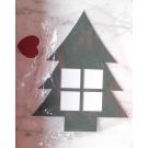 Weihnachtsbaum Deko -Passepartout ca 27 x 13,5 cm