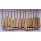Set 14 Hlsenklppel ca 12,8 cm lang