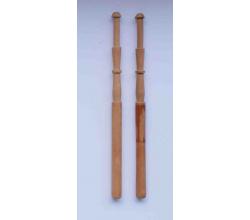 Paar Rollenklppel  ca 14,5 cm hellbraunes Holz