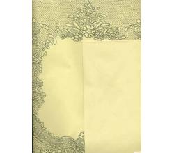 Briefpapier mit Klppelbriefmuster gelb